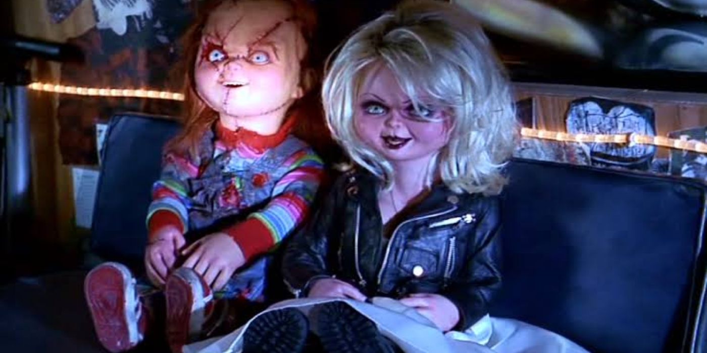 Still from Bride of Chucky with the two killer dolls