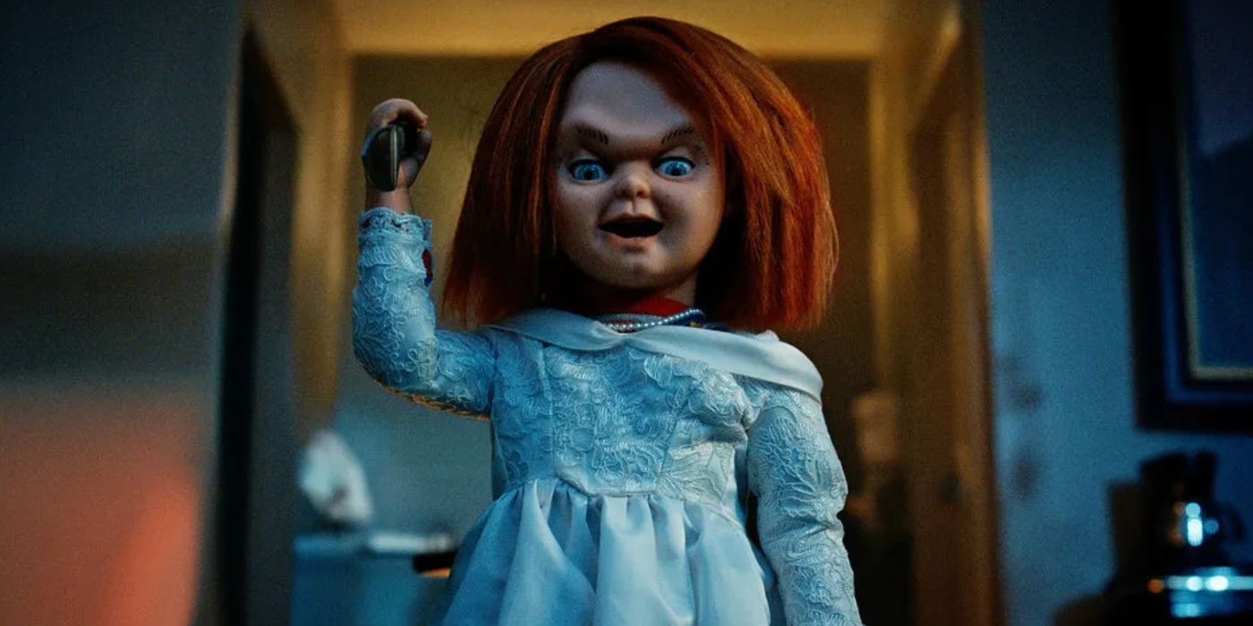 Chucky in a dress in the Chucky TV Show